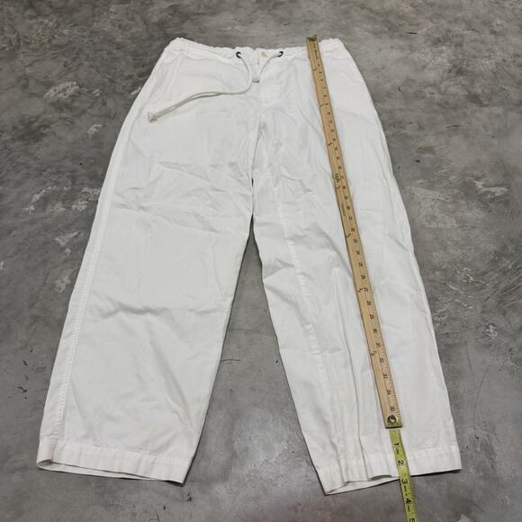 Vintage Polo Ralph Lauren Drawstring Belt White Cotton Pant Large Boat Loose 34 - Picture 5 of 10